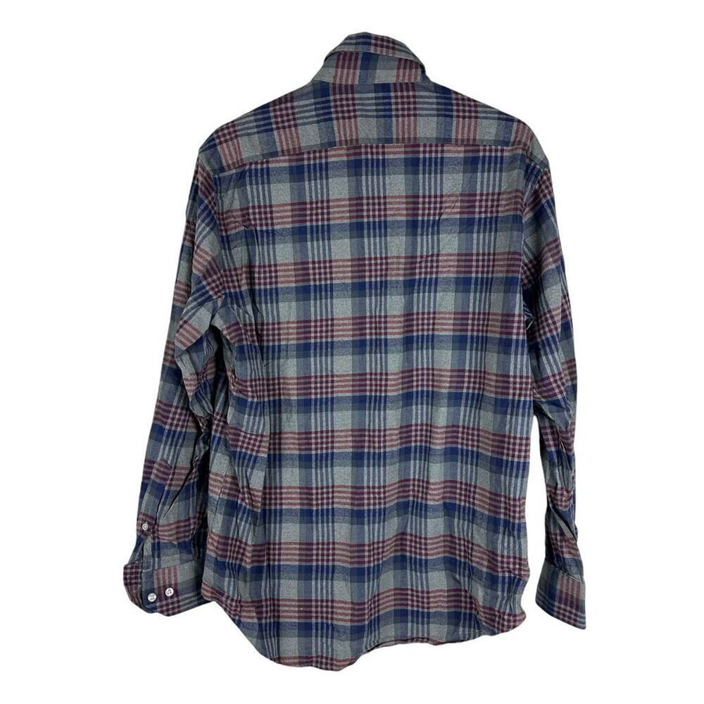 TailorByrd Men's Cranberry Plaid Long Sleeve Shirt size XL - Picture 2 of 7
